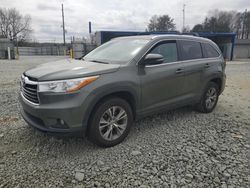 Salvage cars for sale at Mebane, NC auction: 2014 Toyota Highlander XLE
