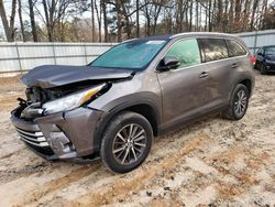 Salvage cars for sale from Copart Austell, GA: 2019 Toyota Highlander SE
