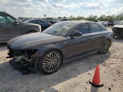 Salvage cars for sale at Houston, TX auction: 2017 Audi A6 Prestige