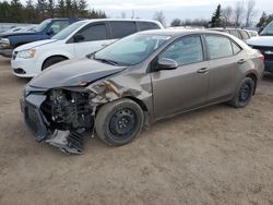 Salvage cars for sale at Bowmanville, ON auction: 2017 Toyota Corolla L