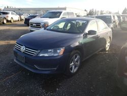 Salvage cars for sale from Copart Woodburn, OR: 2012 Volkswagen Passat SE