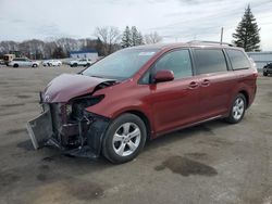 Salvage cars for sale at Ham Lake, MN auction: 2016 Toyota Sienna LE