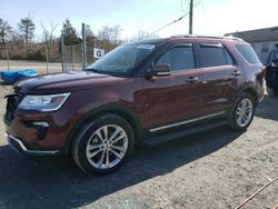 Salvage cars for sale from Copart York Haven, PA: 2018 Ford Explorer Limited