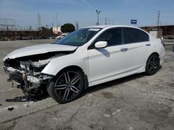 Salvage cars for sale from Copart Wilmington, CA: 2017 Honda Accord Sport