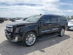 Salvage cars for sale at Houston, TX auction: 2019 Cadillac Escalade ESV Platinum