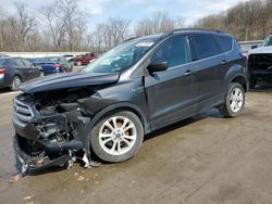 Salvage cars for sale at Ellwood City, PA auction: 2018 Ford Escape SE