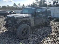 Salvage cars for sale at Windham, ME auction: 2021 Jeep Wrangler Unlimited Sport