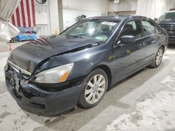 Salvage cars for sale at Leroy, NY auction: 2007 Honda Accord EX