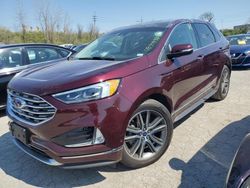 Salvage cars for sale at Bridgeton, MO auction: 2019 Ford Edge Titanium