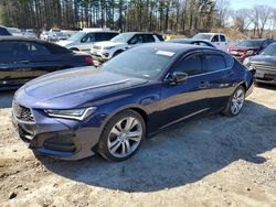 Salvage cars for sale at North Billerica, MA auction: 2021 Acura TLX Technology