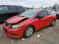 Honda salvage cars for sale: 2012 Honda Civic LX