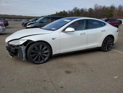 Salvage cars for sale at Brookhaven, NY auction: 2013 Tesla Model S
