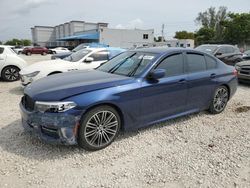 Salvage cars for sale from Copart Opa Locka, FL: 2019 BMW 530 I