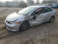 Salvage cars for sale at Midway, FL auction: 2012 Honda Civic LX