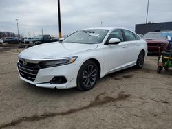 Salvage cars for sale at Woodhaven, MI auction: 2021 Honda Accord EXL