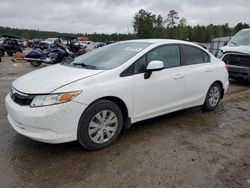 Vehiculos salvage en venta de Copart Harleyville, SC: 2012 Honda Civic LX