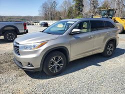 Salvage cars for sale from Copart Concord, NC: 2016 Toyota Highlander XLE