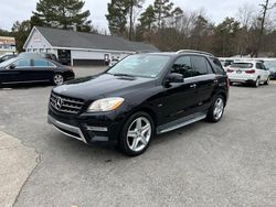 Mercedes-Benz salvage cars for sale: 2012 Mercedes-Benz ML 550 4matic