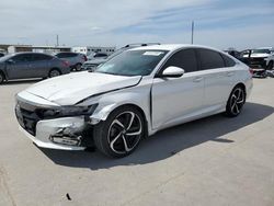 Salvage cars for sale at Grand Prairie, TX auction: 2019 Honda Accord Sport