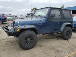 Salvage cars for sale at Woodhaven, MI auction: 2003 Jeep Wrangler / TJ SE