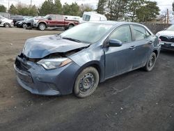 Toyota Corolla L salvage cars for sale: 2016 Toyota Corolla L