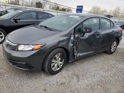 Salvage cars for sale from Copart Walton, KY: 2012 Honda Civic LX