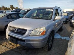 Salvage cars for sale from Copart Martinez, CA: 2003 Honda Pilot EX