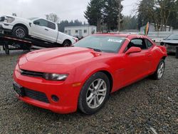 Salvage cars for sale from Copart Graham, WA: 2015 Chevrolet Camaro LS