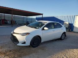 Salvage cars for sale from Copart Andrews, TX: 2017 Toyota Corolla L