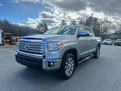 Salvage cars for sale from Copart North Billerica, MA: 2015 Toyota Tundra Crewmax Limited