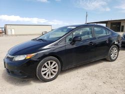 Salvage cars for sale at Temple, TX auction: 2012 Honda Civic EX