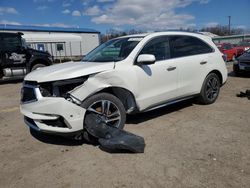 Salvage cars for sale from Copart Pennsburg, PA: 2017 Acura MDX Advance