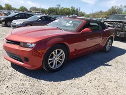 Chevrolet Camaro lt salvage cars for sale: 2015 Chevrolet Camaro LT