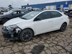 Salvage cars for sale from Copart Woodhaven, MI: 2015 Toyota Corolla L