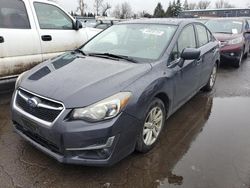 Salvage cars for sale from Copart Woodburn, OR: 2015 Subaru Impreza Premium