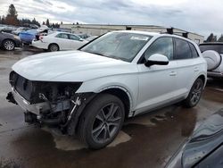 Salvage cars for sale at Woodburn, OR auction: 2019 Audi Q5 Premium Plus