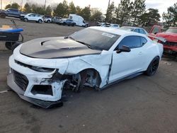 Salvage cars for sale at Denver, CO auction: 2018 Chevrolet Camaro ZL1