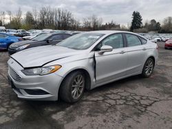 Salvage cars for sale at Portland, OR auction: 2017 Ford Fusion SE