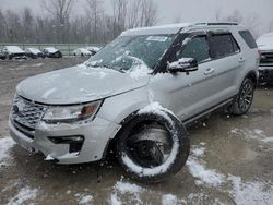 Salvage cars for sale from Copart Leroy, NY: 2018 Ford Explorer Platinum