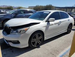 Salvage cars for sale at Las Vegas, NV auction: 2016 Honda Accord Sport