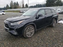 Salvage cars for sale from Copart Graham, WA: 2021 Toyota Highlander Platinum