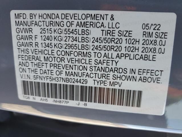 2022 Honda Pilot Sport