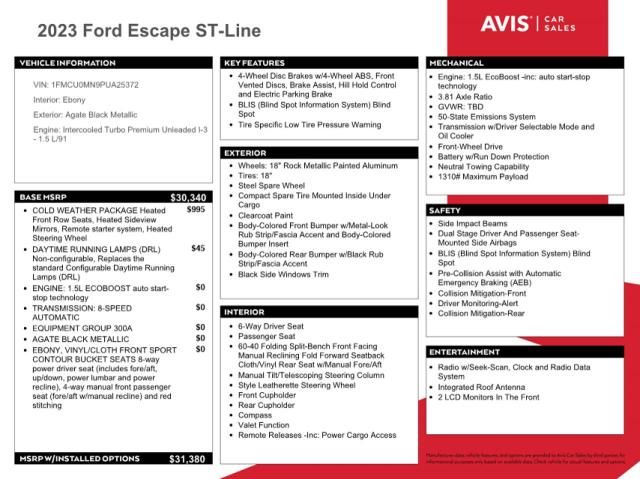 2023 Ford Escape ST Line