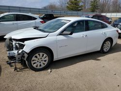 Chevrolet salvage cars for sale: 2017 Chevrolet Malibu L