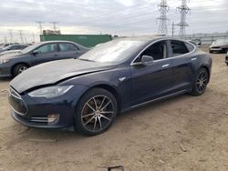 Salvage cars for sale at Elgin, IL auction: 2014 Tesla Model S