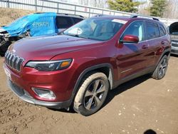 Salvage cars for sale at Davison, MI auction: 2019 Jeep Cherokee Limited