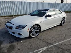 Salvage cars for sale from Copart Van Nuys, CA: 2016 BMW 640 I Gran Coupe