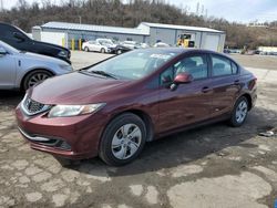 Salvage cars for sale from Copart West Mifflin, PA: 2013 Honda Civic LX