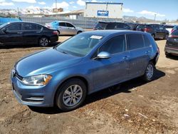 Salvage cars for sale at Colorado Springs, CO auction: 2016 Volkswagen Golf S