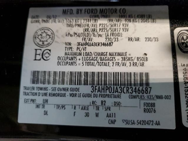 2012 Ford Fusion SEL